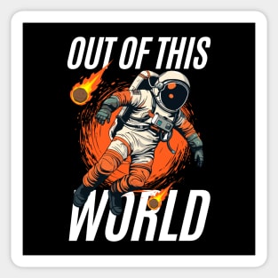 Out of This World – Bold Astronaut Space Graphic Gift Sticker